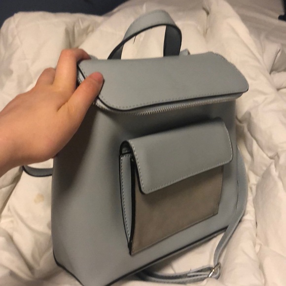 Baby blue bag with zip new (mini backpack) - Picture 1 of 6